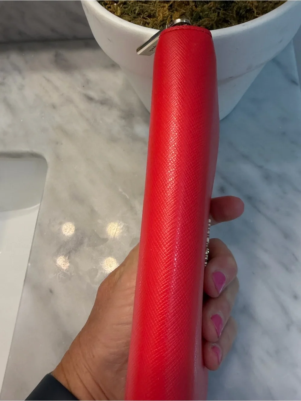 kate spade Geranium Frannie Zip-Around Saffiano Wallet with Gold Hardware